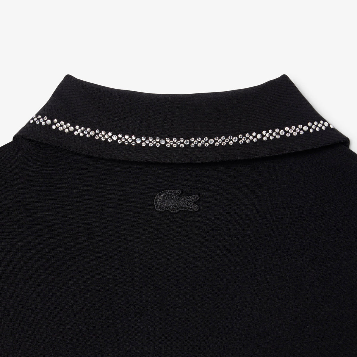 Lacoste Slim Fit Diamanté Crocodile Polo Collar Dress - view 7