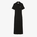 Lacoste Long Ribbed Cotton Polo Dress