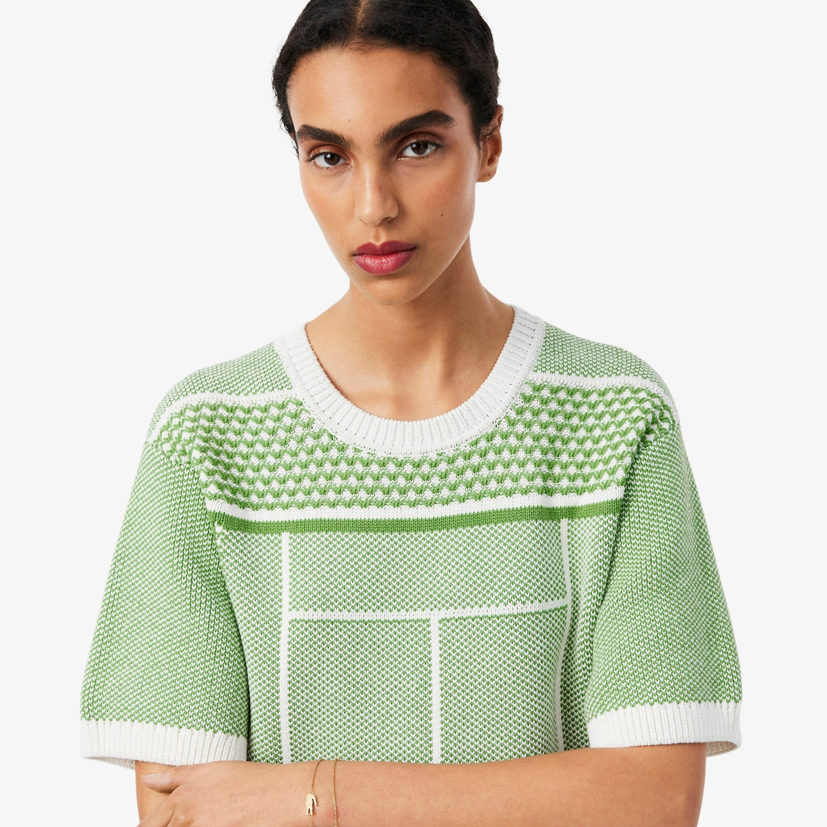 Lacoste Tennis Court Jacquard Sweater Dress - view 3