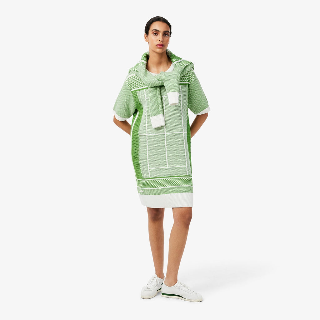 Lacoste Tennis Court Jacquard Sweater Dress - view 2