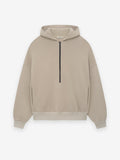 Cotton Cashmere Fleece Half Zip Hoodie
