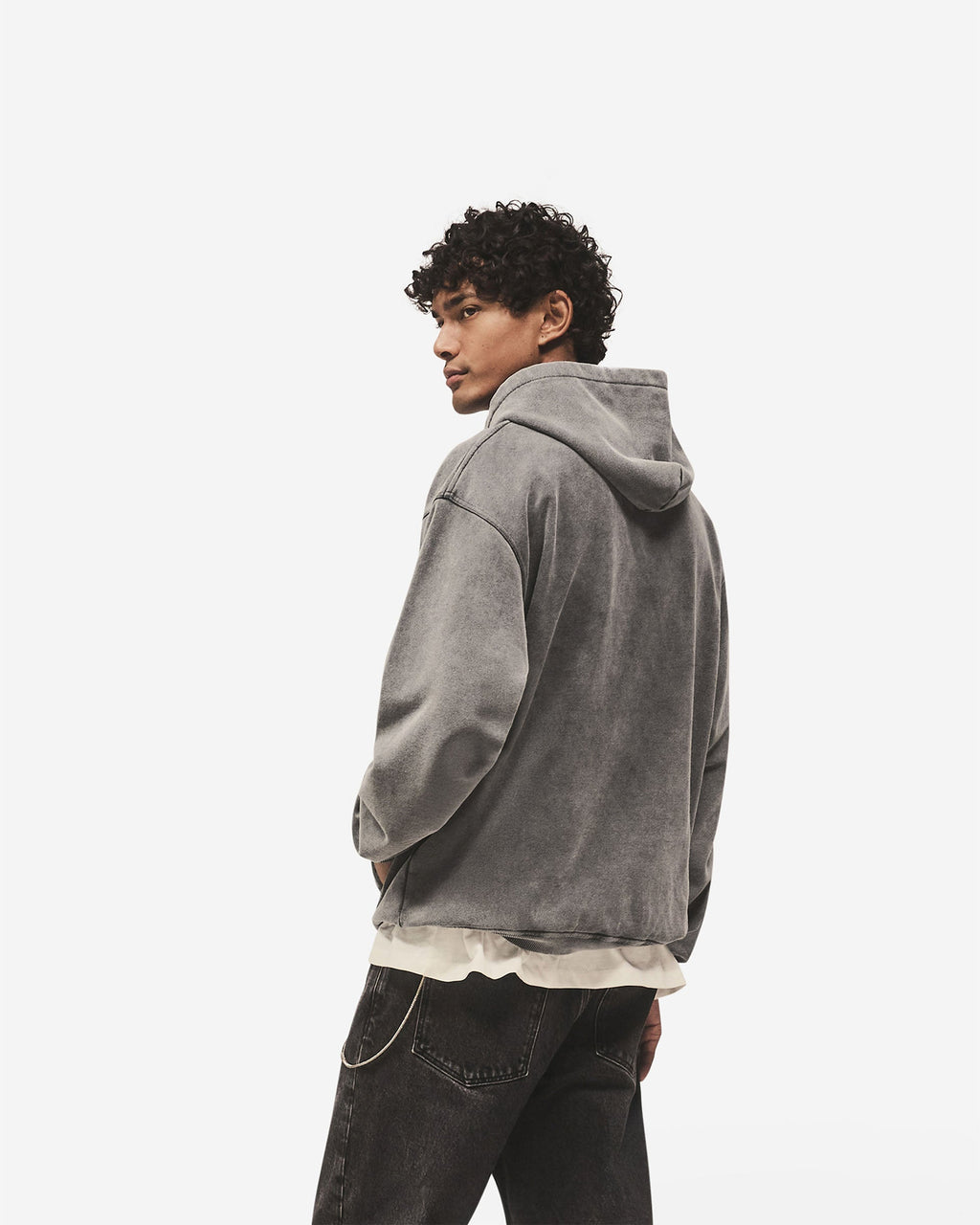 Script Logo Hoodie - Vintage Grey