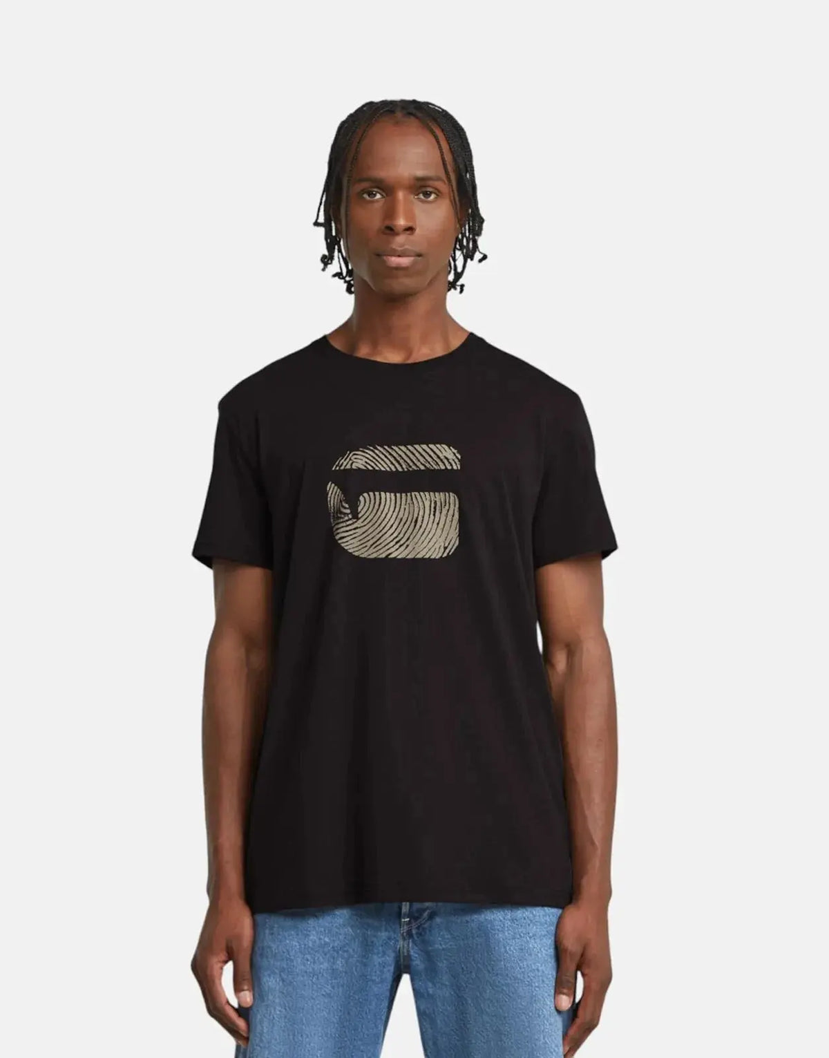 G-Star RAW Finger Print Burger Black T-Shirt