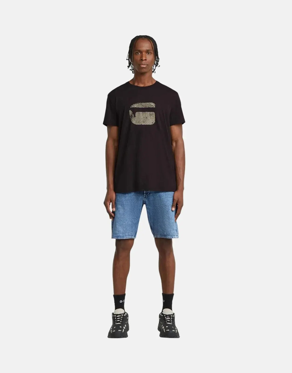 G-Star RAW Finger Print Burger Black T-Shirt