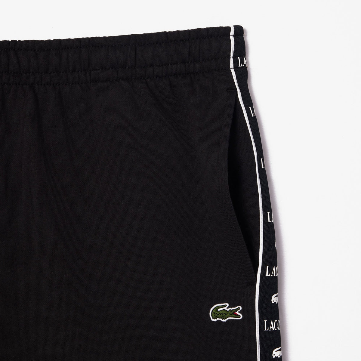 Lacoste Logo Stripe Fleece Jogger Shorts - view 2