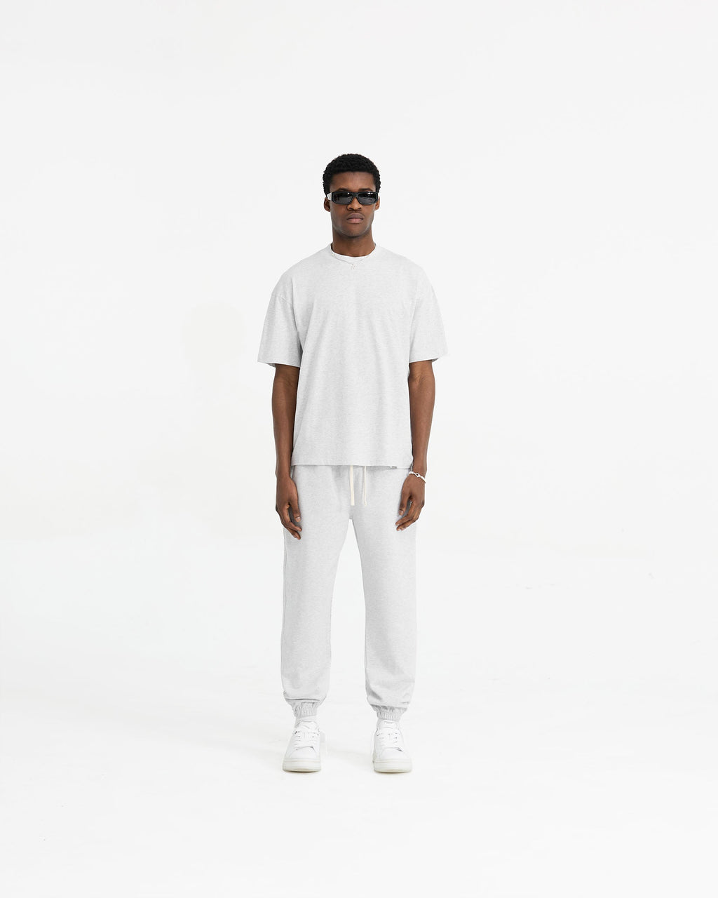 Initial Oversized T-Shirt - Ice Grey Marl