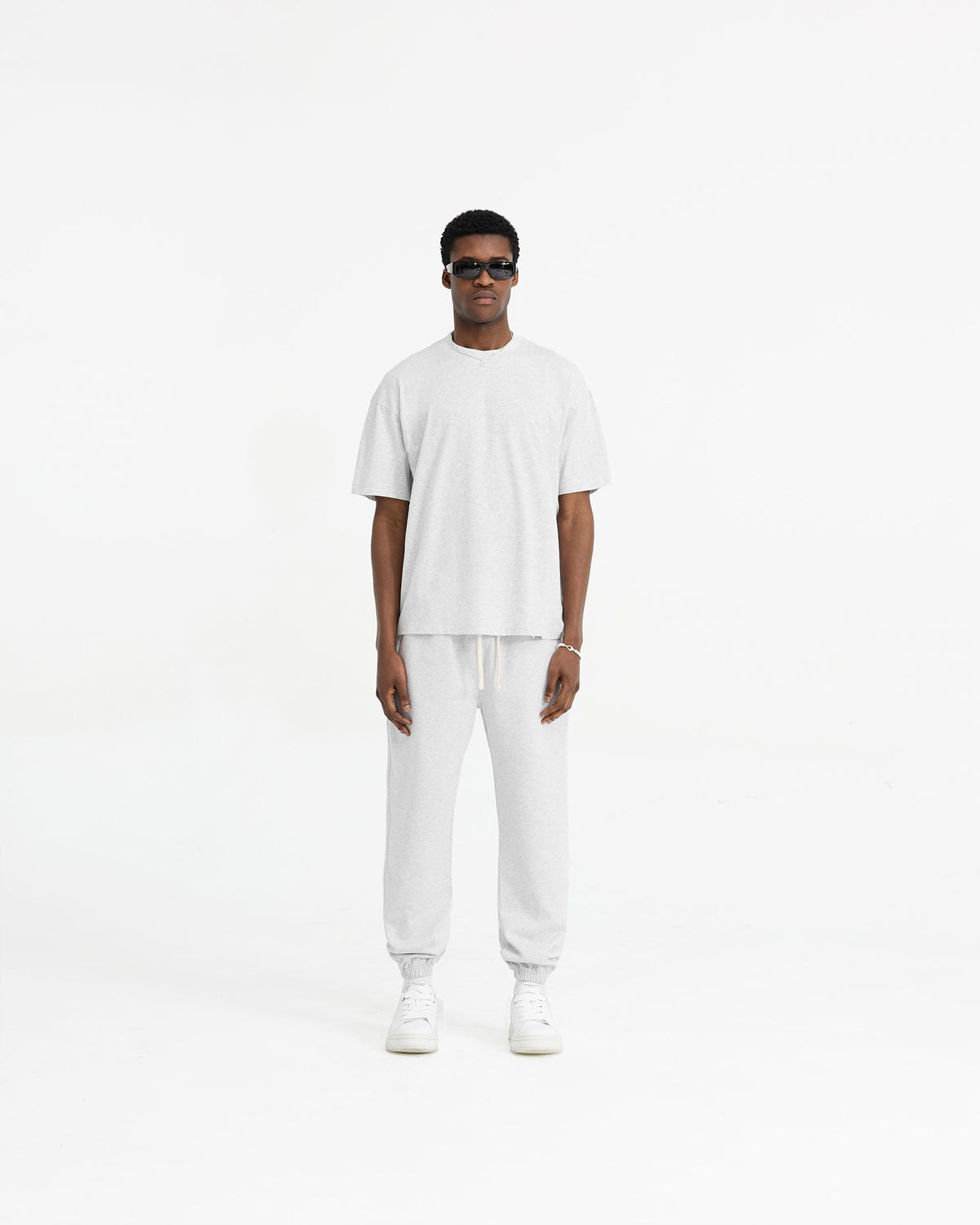 Initial Oversized T-Shirt - Ice Grey Marl