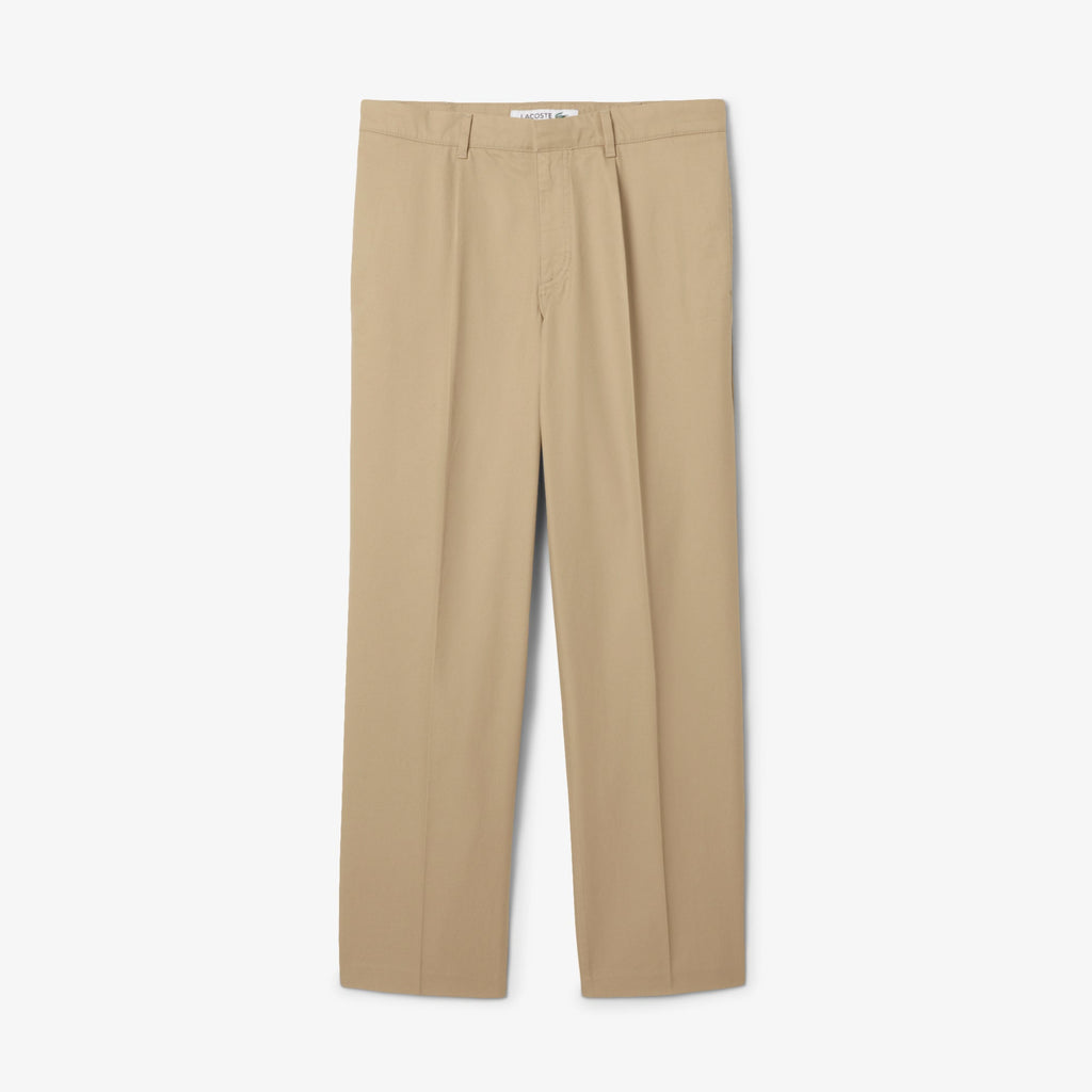Lacoste Cotton Gabardine Pleat Front Chino Pants
