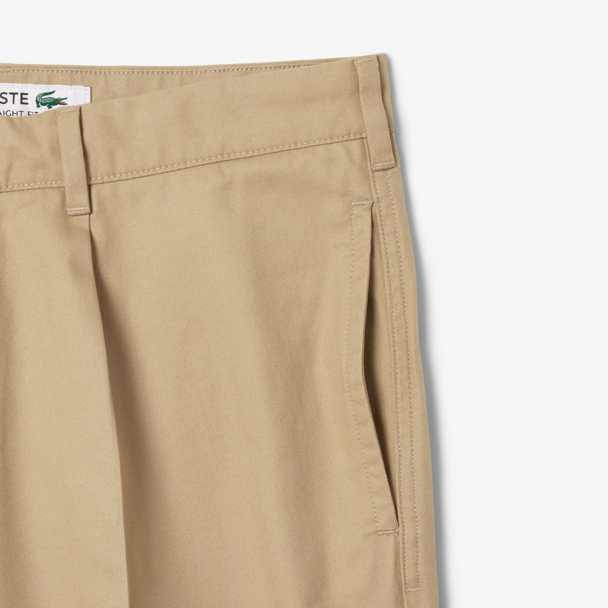 Lacoste Cotton Gabardine Pleat Front Chino Pants - view 2