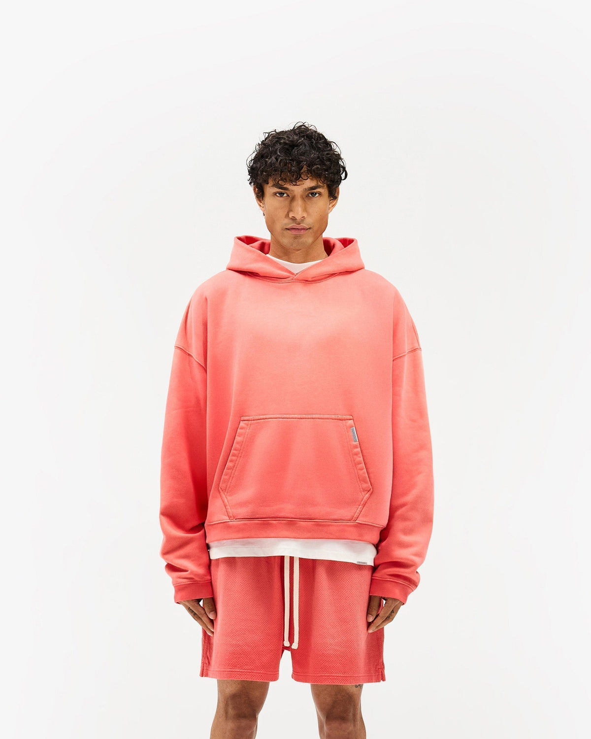Initial Boxy Hoodie - Vintage Red