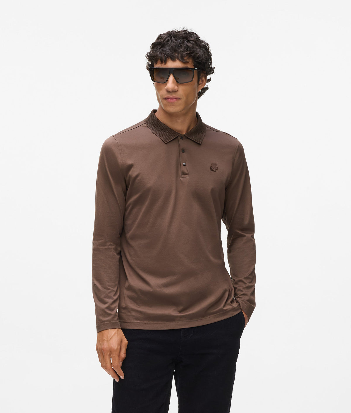 Long-sleeved polo shirt