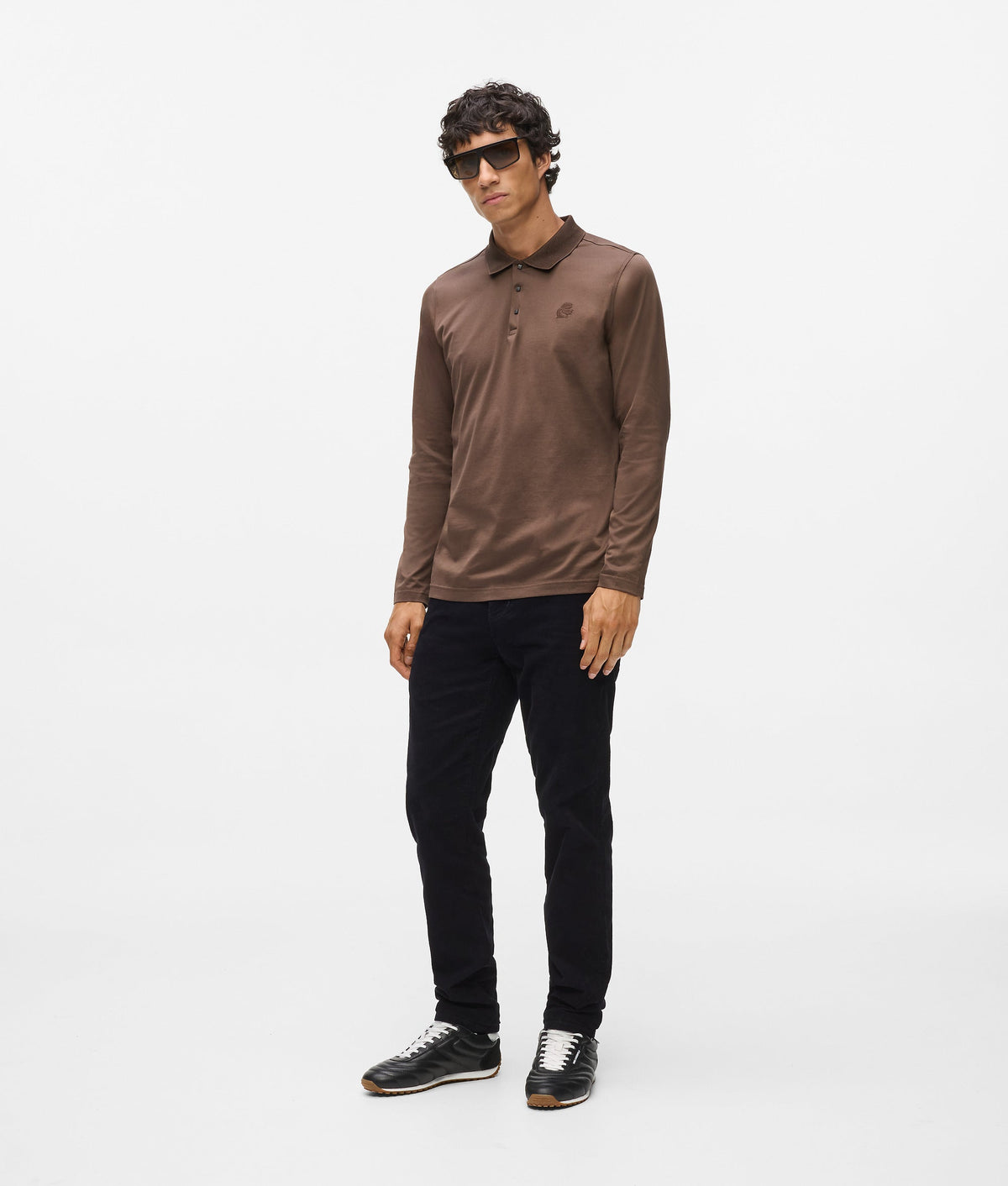 Long-sleeved polo shirt