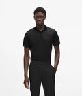 Square-button polo shirt