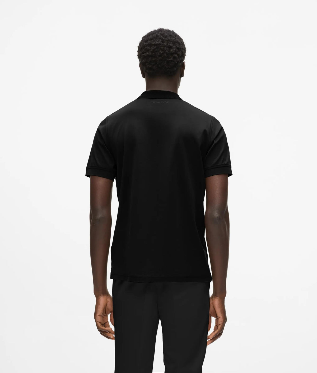 Square-button polo shirt