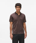 Square snap button polo shirt