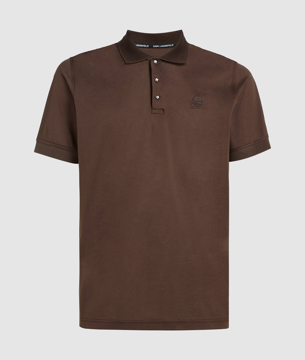 Square snap button polo shirt