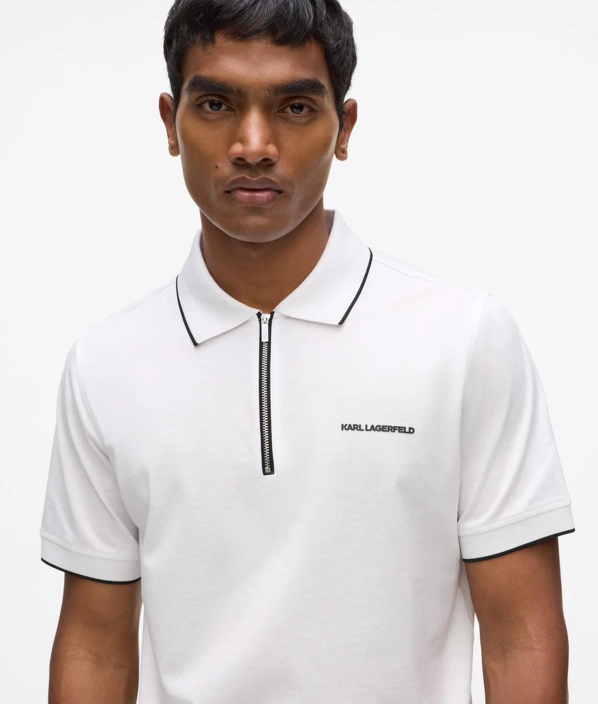 Zipped polo shirt