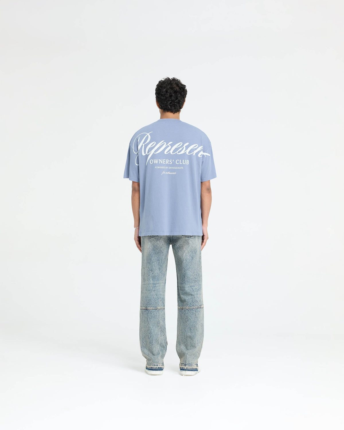 Represent Owners Club Script T-Shirt - Dusty Blue
