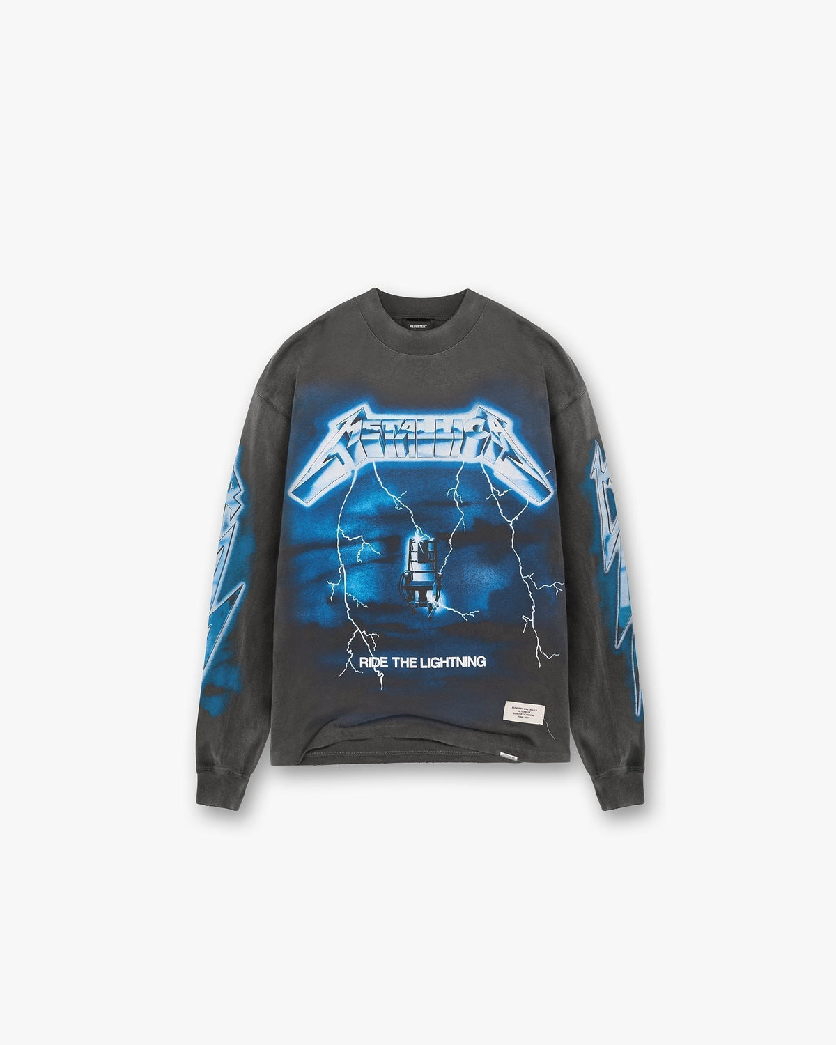 Represent X Metallica Ride The Lightning Long Sleeve T-Shirt - Vintage Grey
