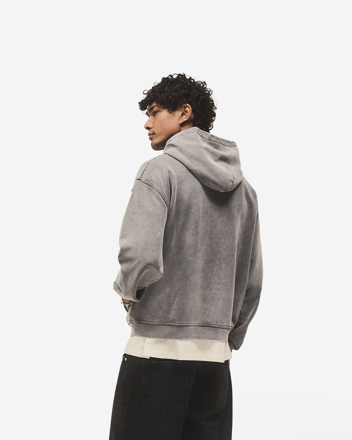 Script Logo Zip Hoodie - Vintage Grey