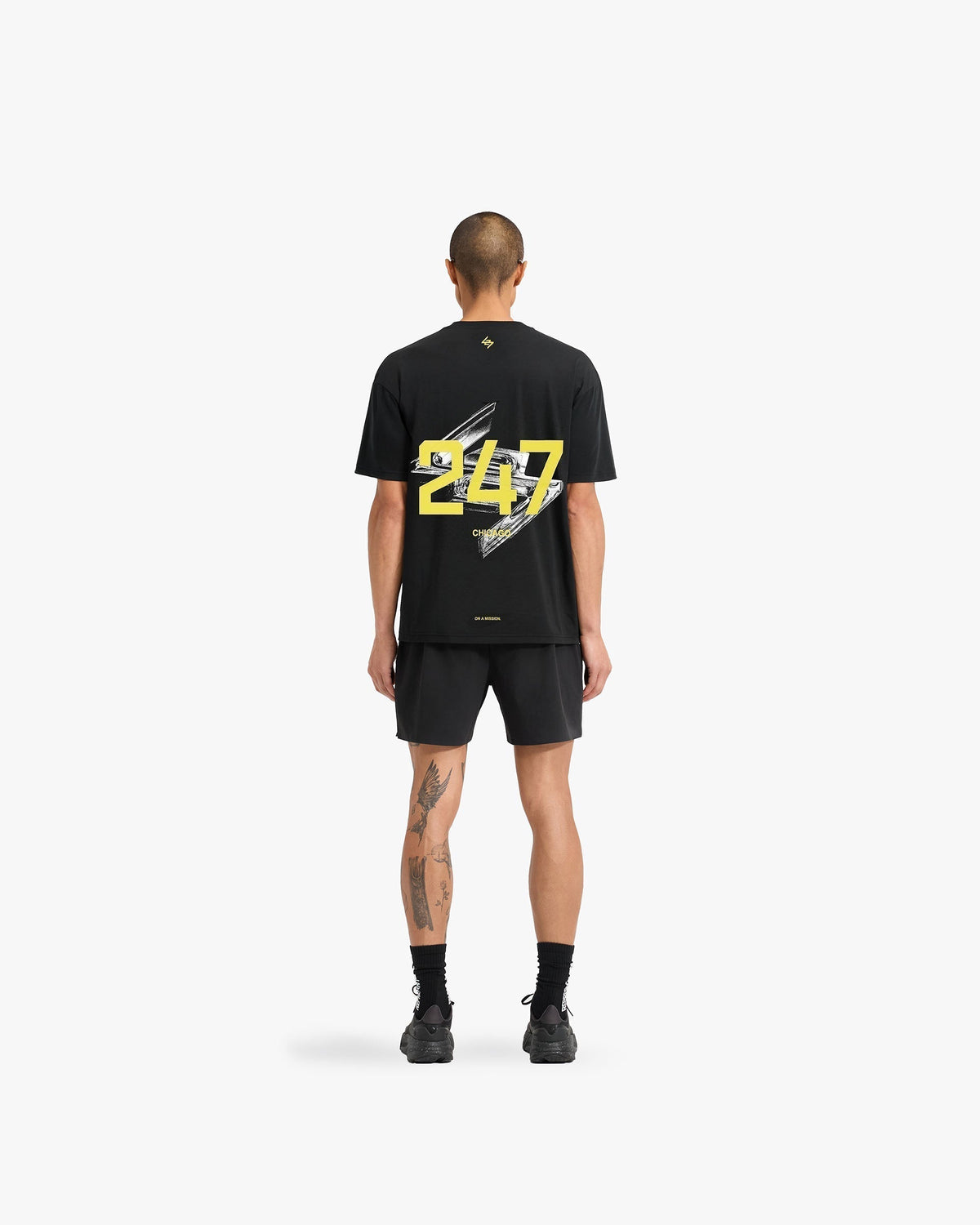247 Chicago Oversized T-Shirt - Jet Black