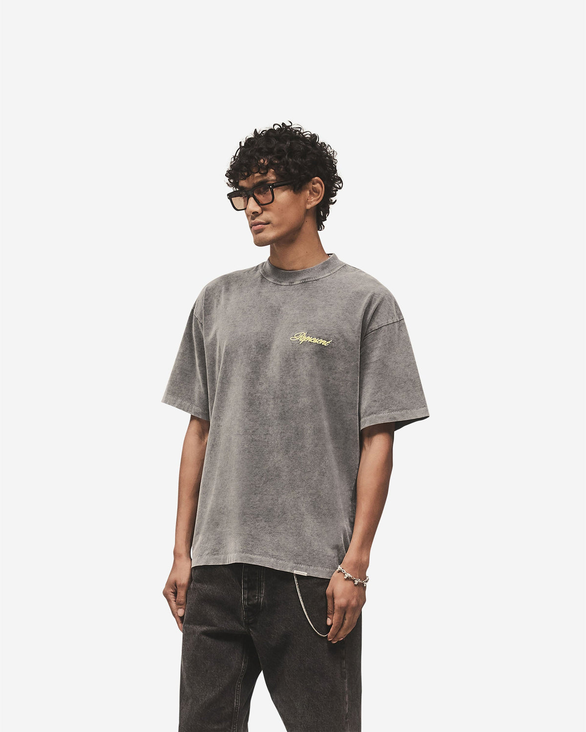 Script Logo T-Shirt - Vintage Grey