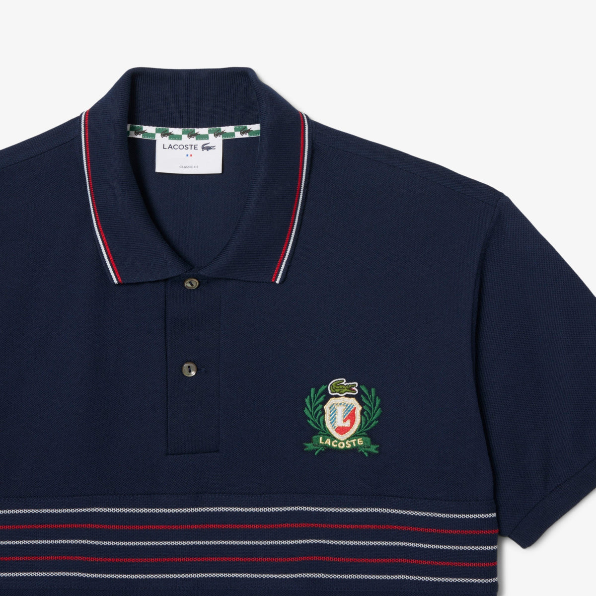 Lacoste Classic Fit L.12.12 Embroidered Shield Polo Shirt - view 2