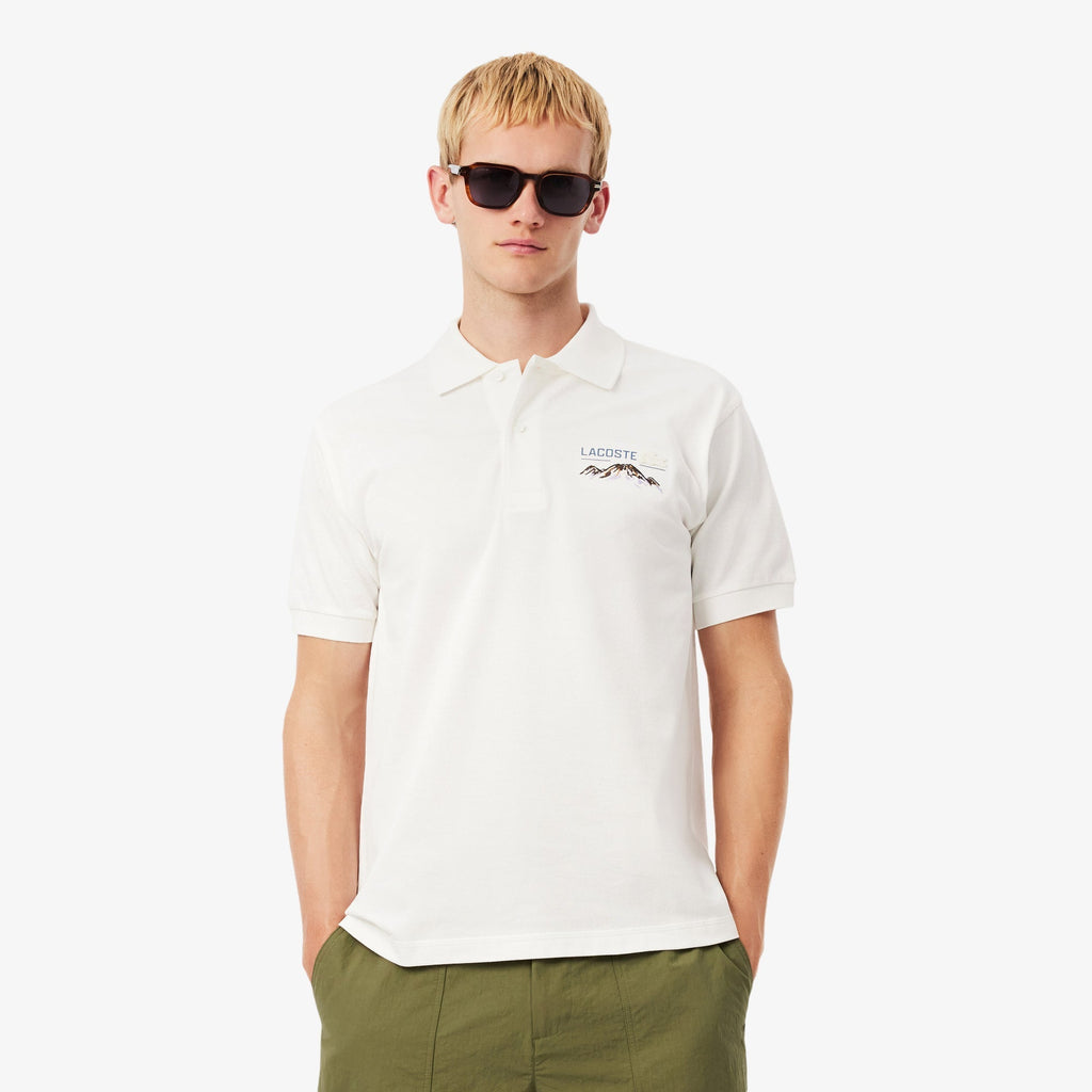 Lacoste Classic Fit Embroidered Motif Piqué Polo Shirt