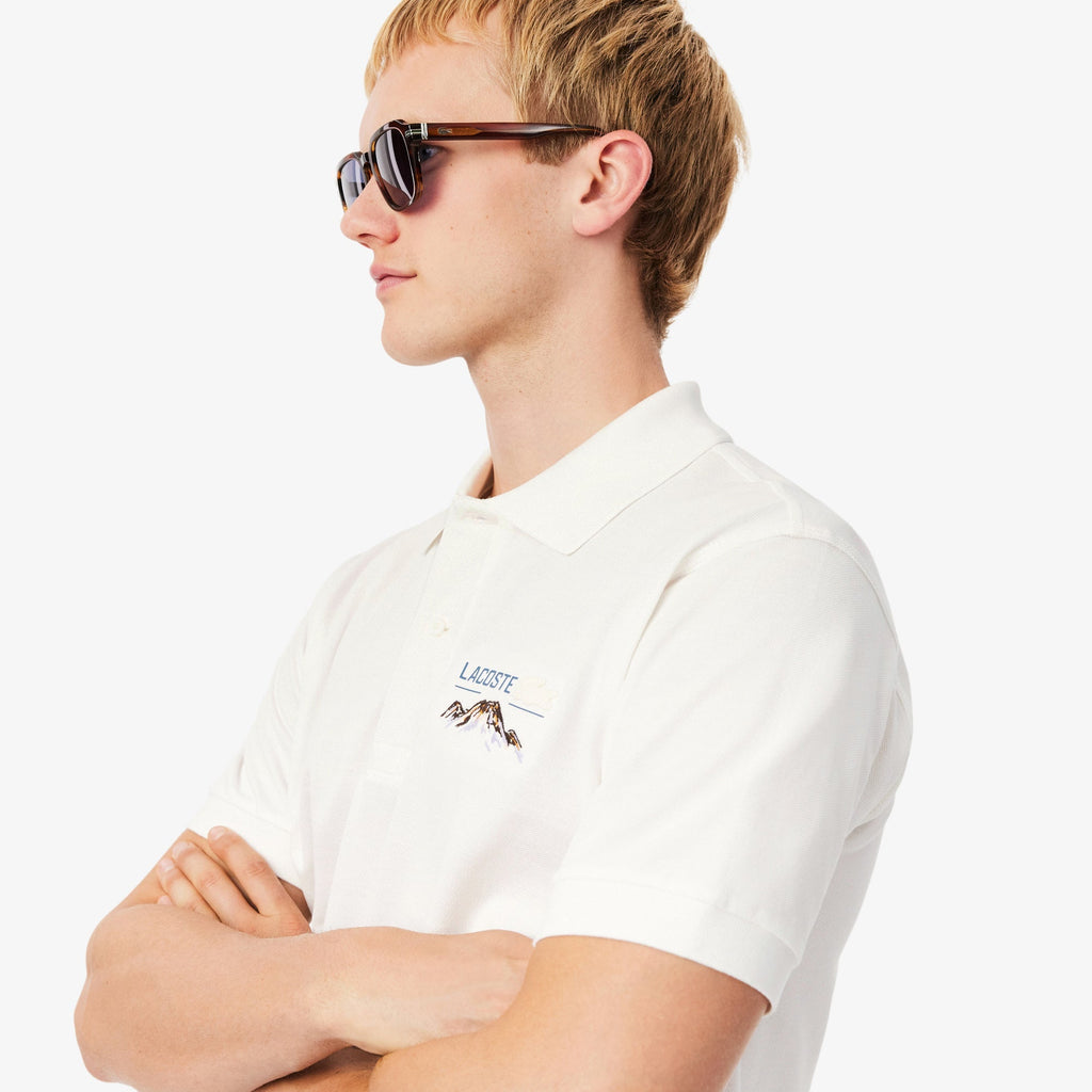 Lacoste Classic Fit Embroidered Motif Piqué Polo Shirt - view 3