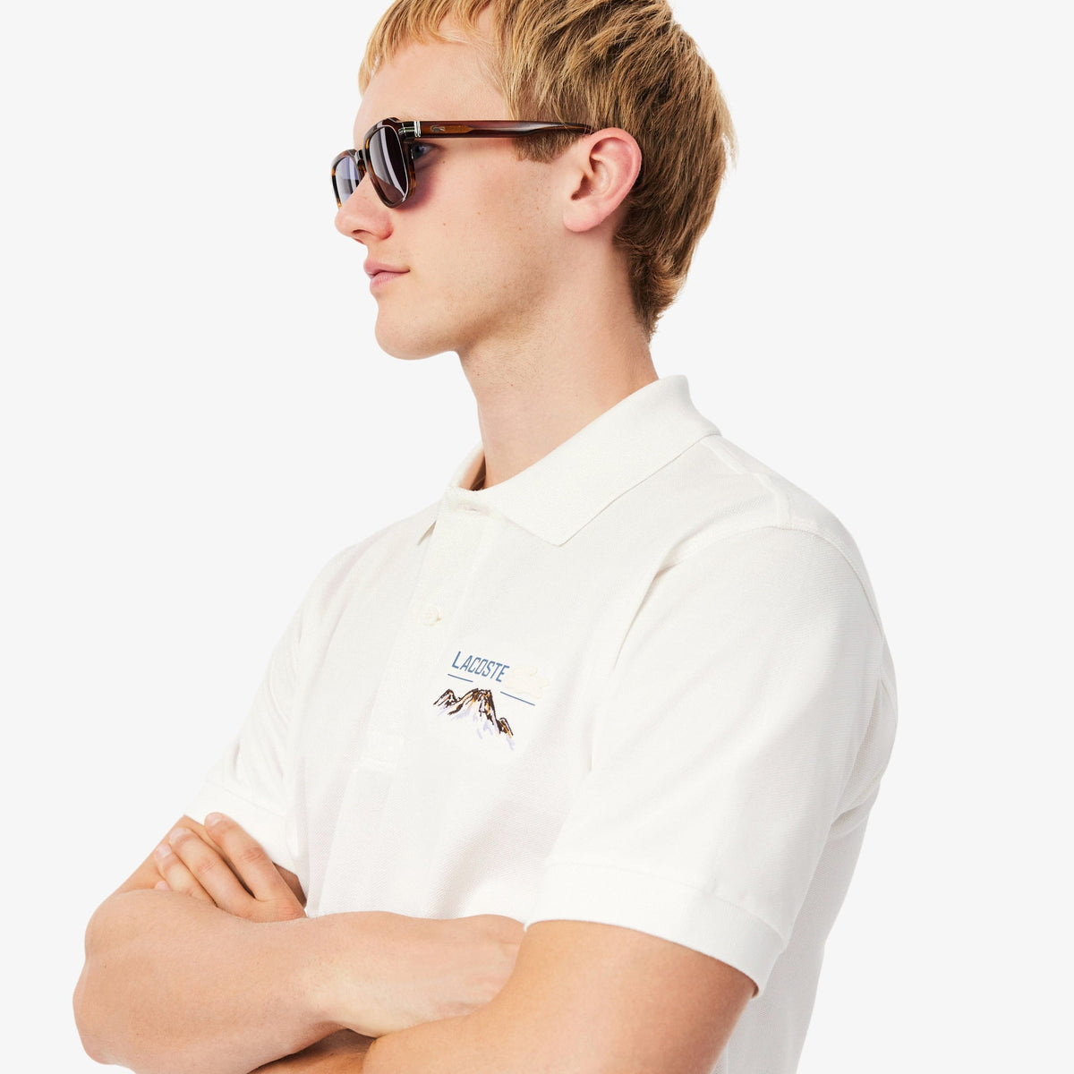 Lacoste Classic Fit Embroidered Motif Piqué Polo Shirt - view 3