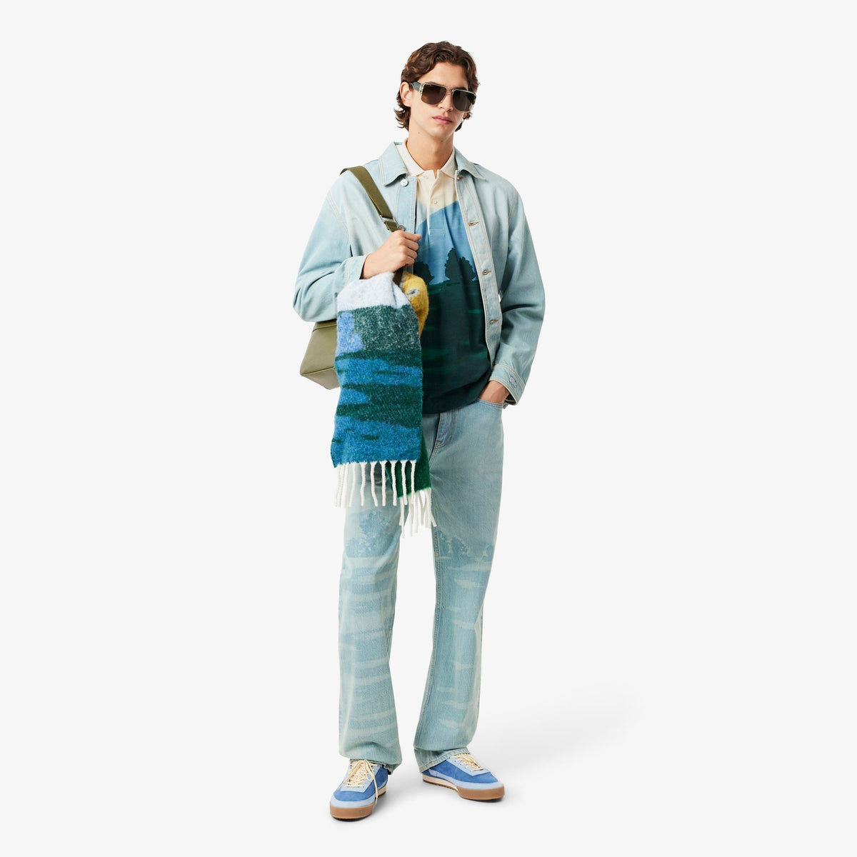 Lacoste Classic Fit Printed Petit Piqué Polo Shirt - view 2