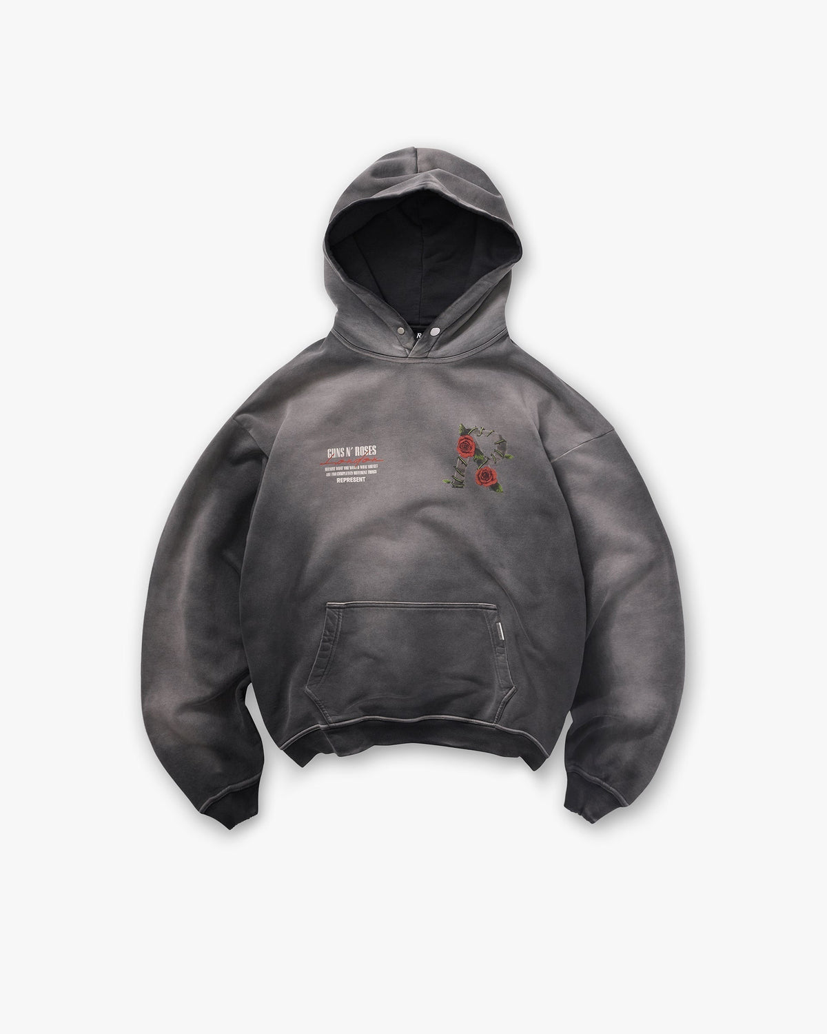 Represent X Guns N' Roses Tour Hoodie - Stained Black
