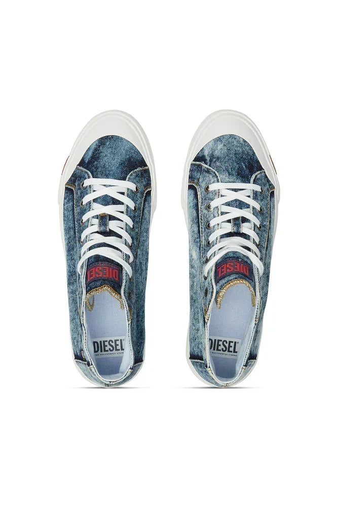 S-Athos-High-top denim sneakers with pocket detail