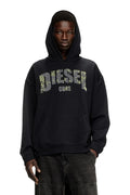 Diesel Hoodie with destroyed-effect logo print