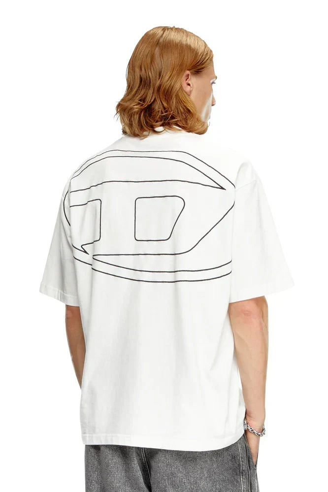 T-shirt with maxi oval D embroidery