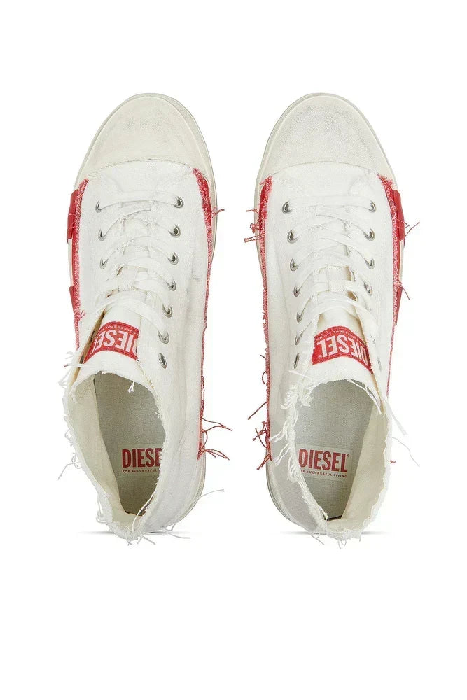 S-D-Verse-Distressed high-top sneakers in canvas