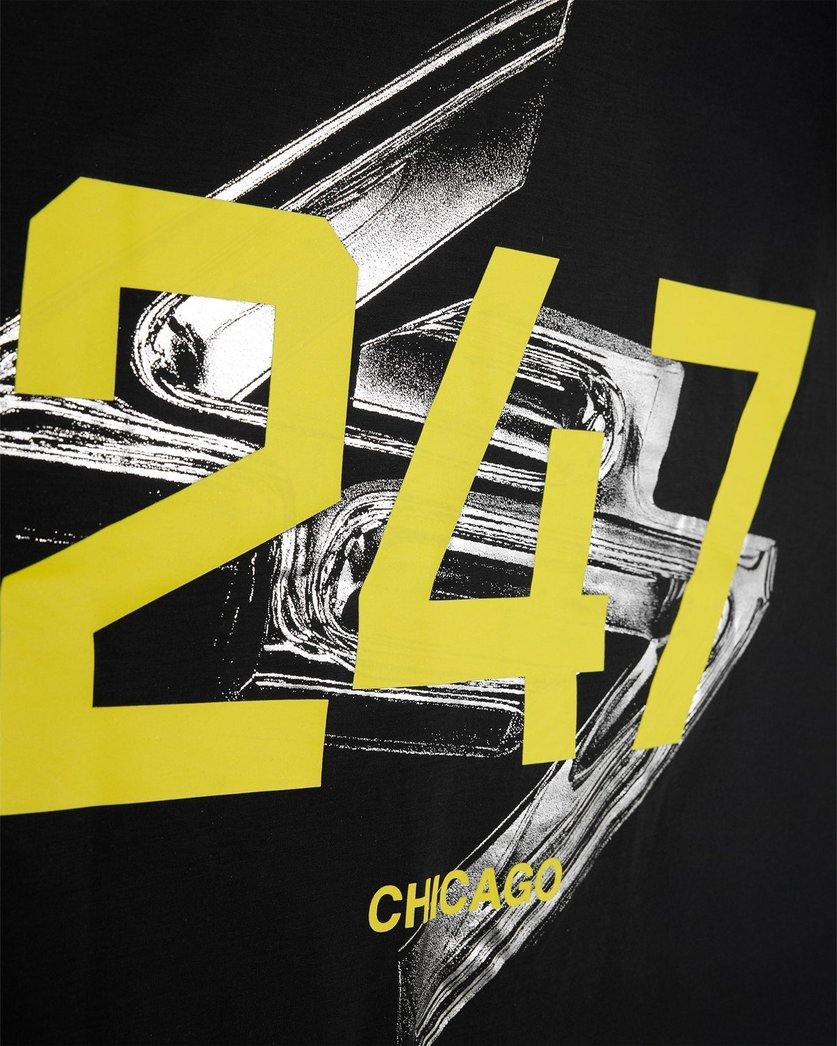 247 Chicago Oversized T-Shirt - Jet Black