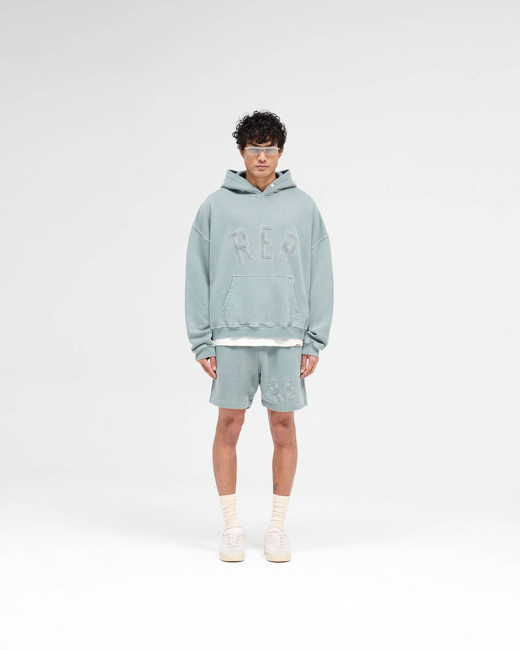 Rep Applique Hoodie - Forest Green