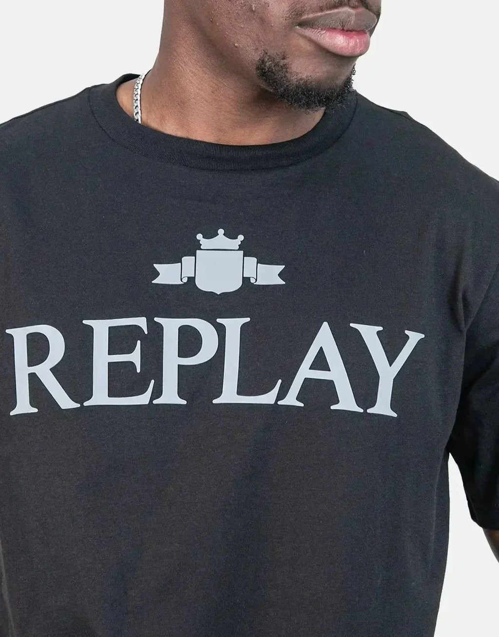Replay Classic Large Font T-Shirt Black