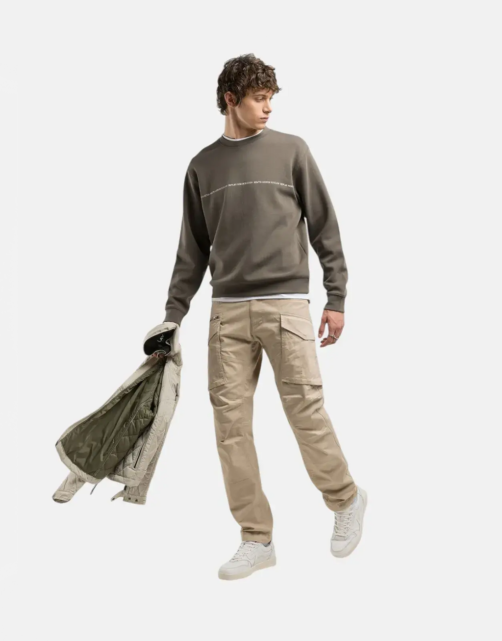 Replay Khakhi Cargo Pants