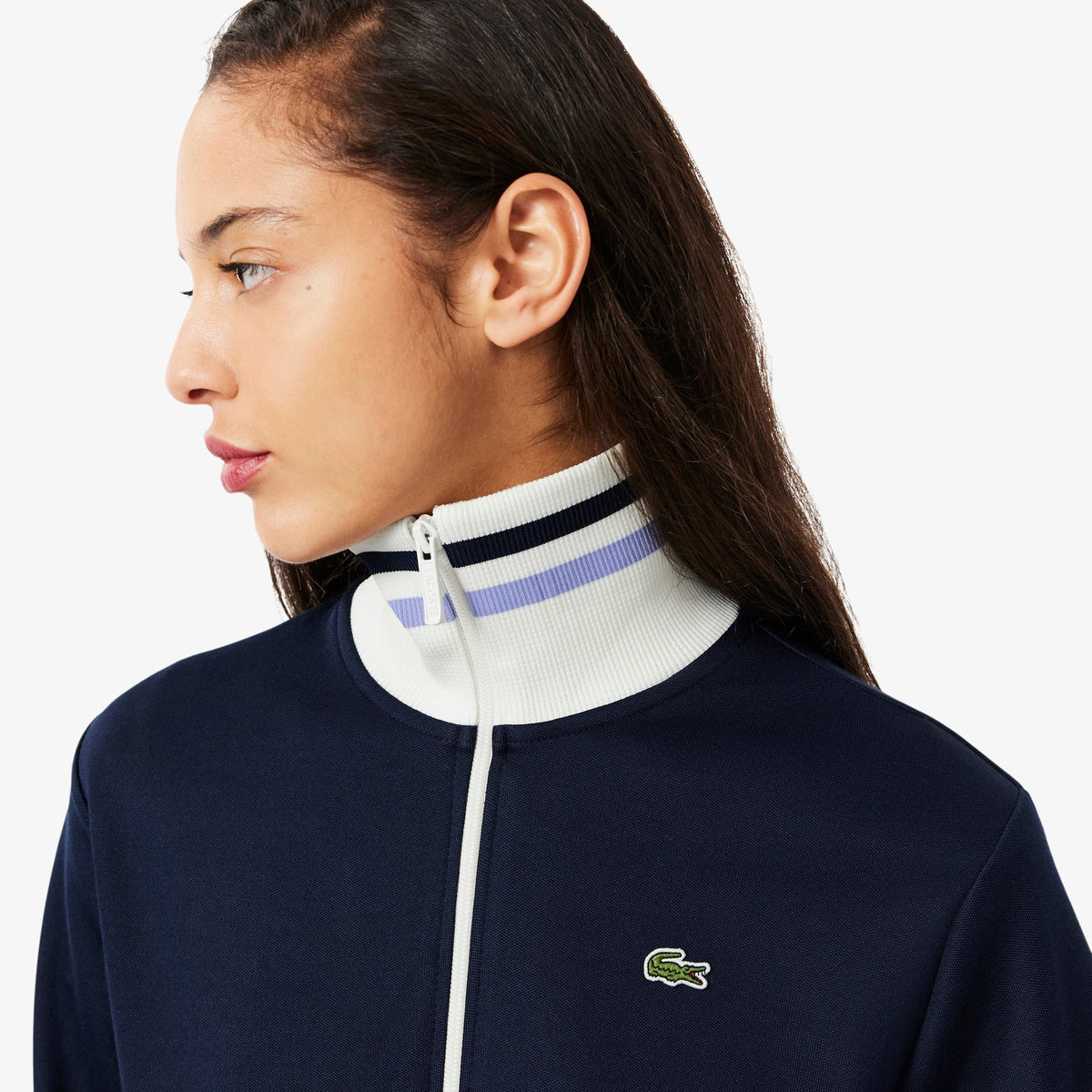 Lacoste Zipped Stripe Accent Sweatshirt - view 3