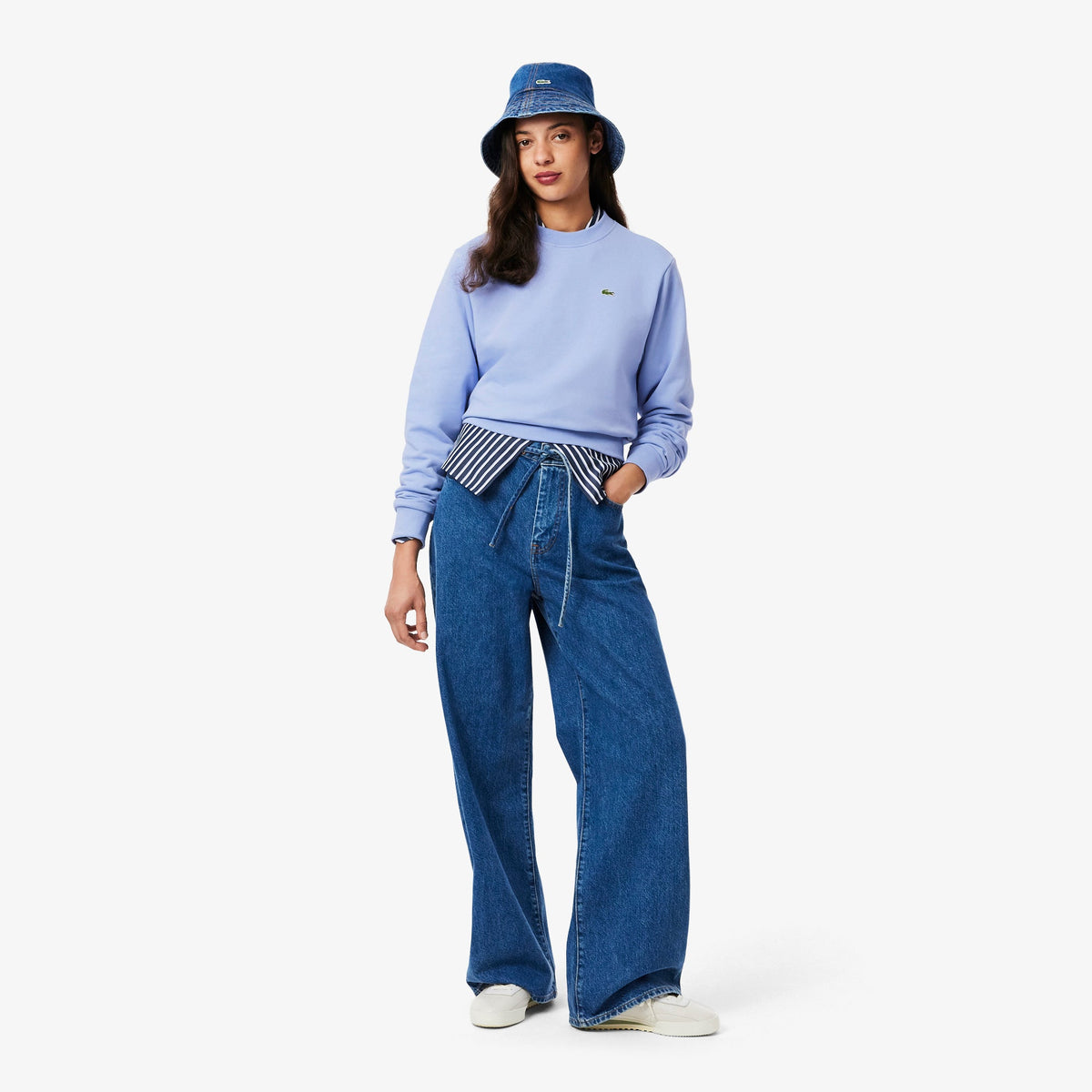 Lacoste Relaxed Fit Fleece Crew Neck Sweatshirt - view 2
