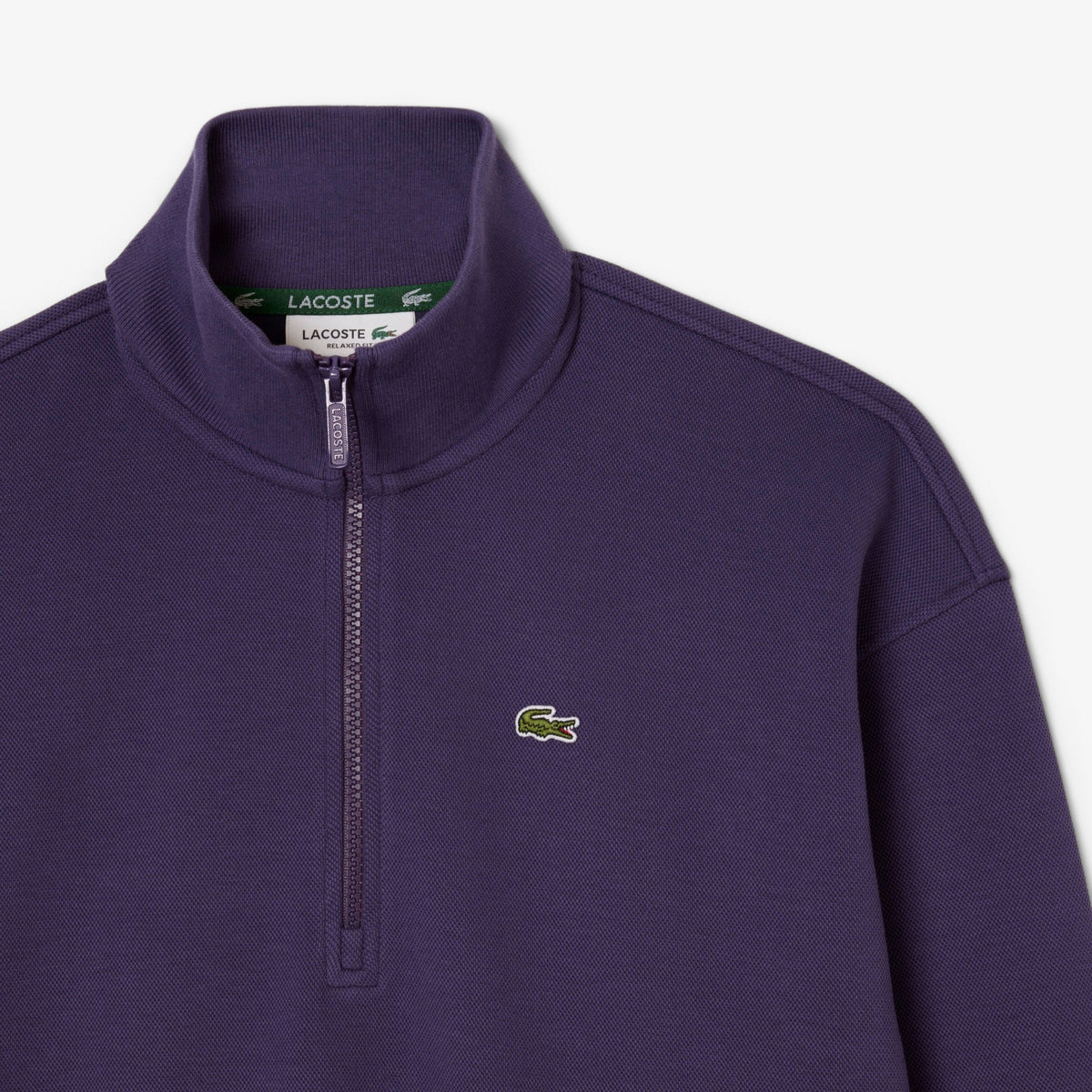 Lacoste High Neck Zipped Piqué Sweatshirt - view 6