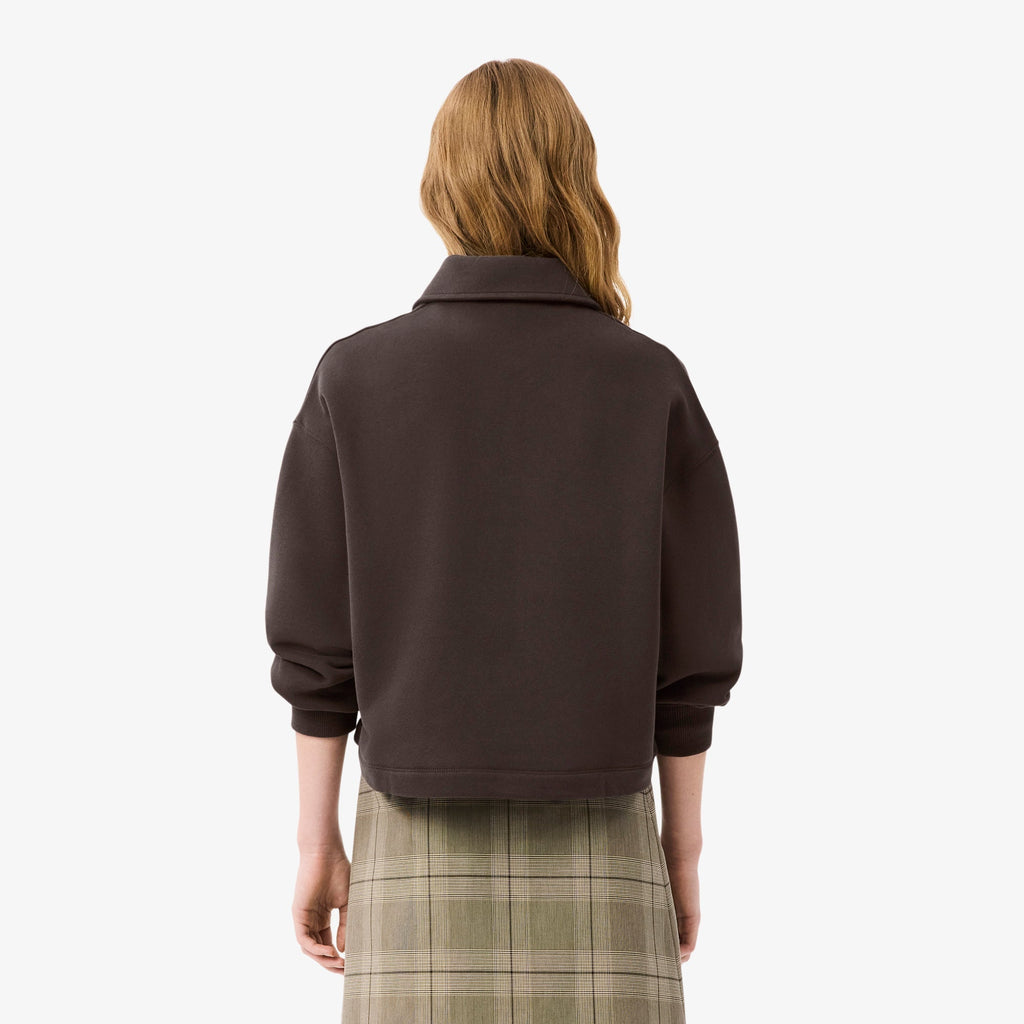 Lacoste Oversized Fleece Polo Collar Sweatshirt - view 4