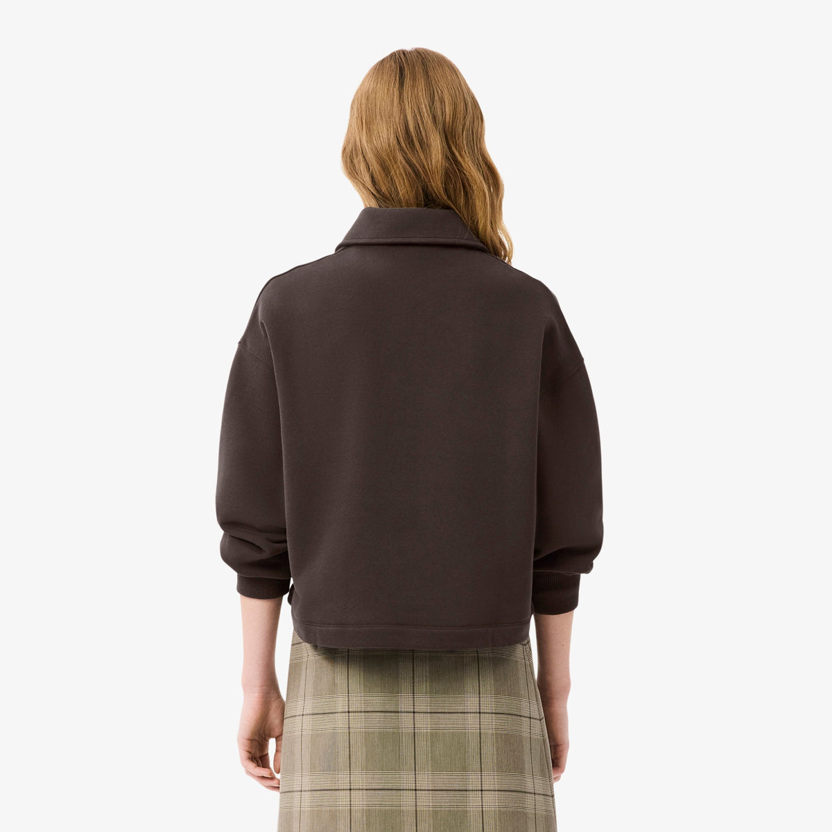 Lacoste Oversized Fleece Polo Collar Sweatshirt - view 4