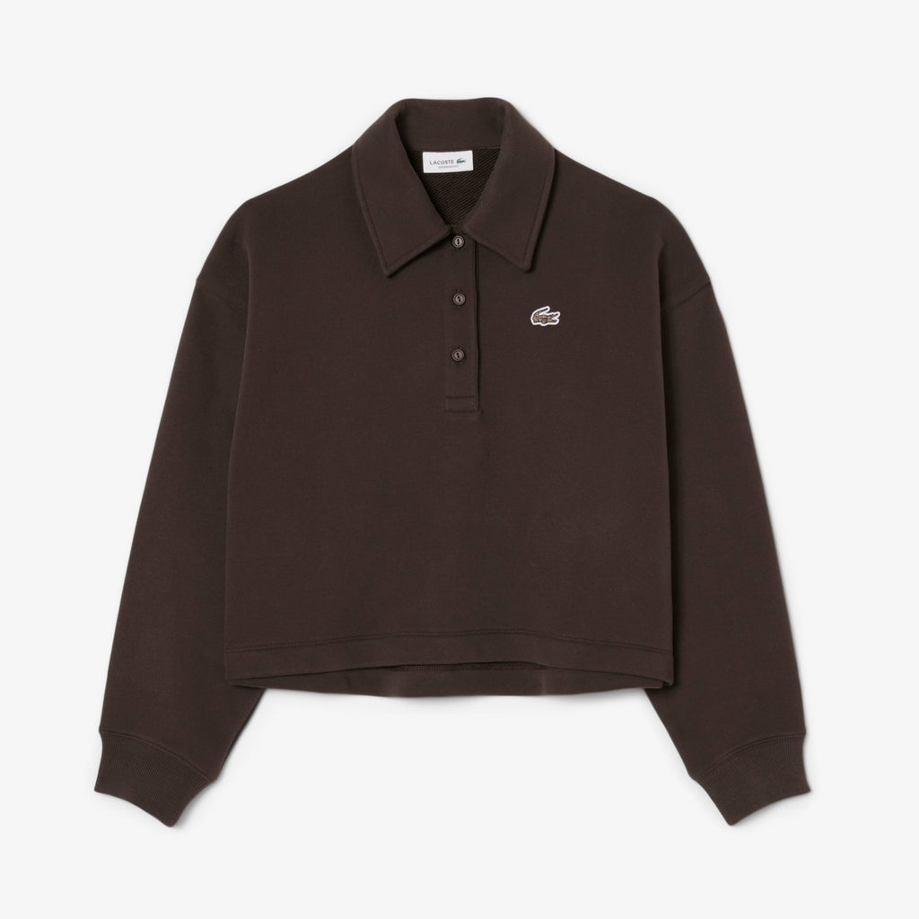 Lacoste Oversized Fleece Polo Collar Sweatshirt - view 5