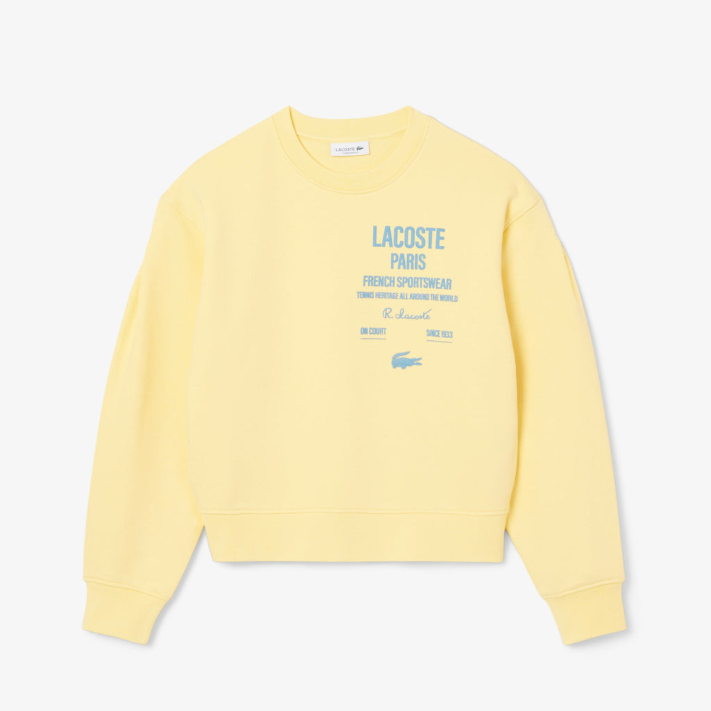 Lacoste Oversized Fit Pleated Print Sweatshirt