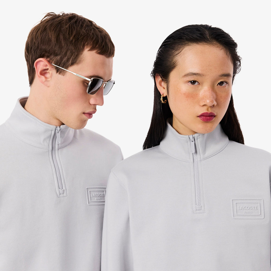 Lacoste High Neck Embossed Zipped Sweatshirt - view 2
