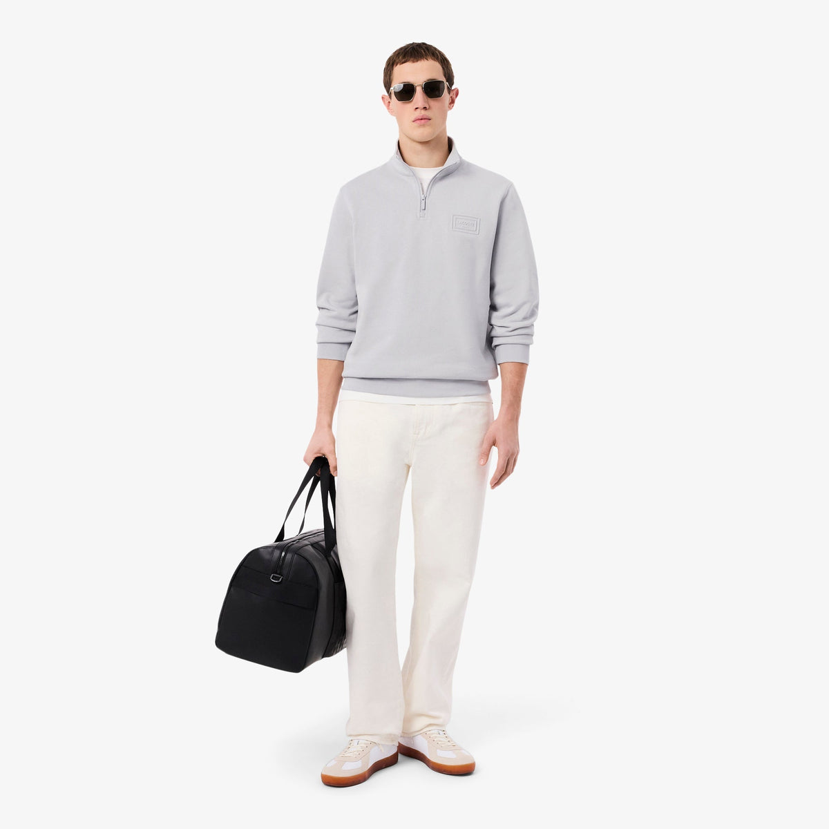 Lacoste High Neck Embossed Zipped Sweatshirt - view 4