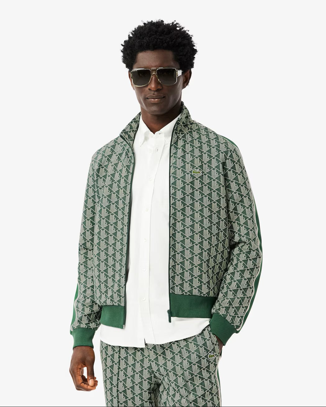 Lacoste Paris Zip-Up Jacquard Track Jacket